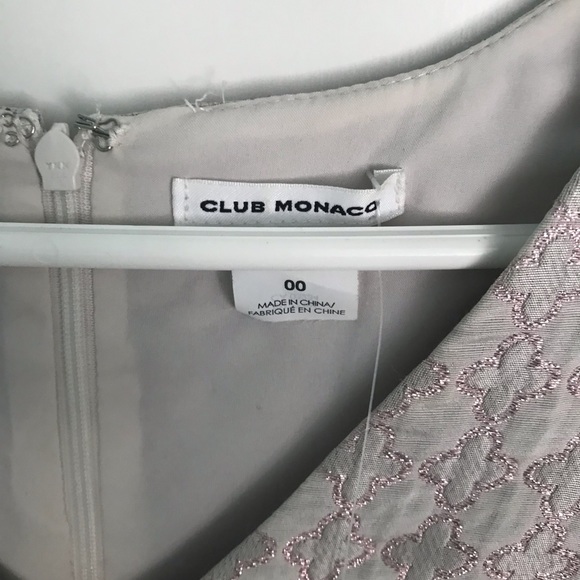 NWT Club Monaco Karla Dress in Pale Pink Design Fit and Flare V Neckline Size 00 - Picture 10 of 11